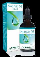 13 NutriVit D3 liquid Vitamine D draagt bij tot de normale opname van calcium en het behoud van normale botten, en helpt de goede werking van immuunsysteem en spieren behouden.