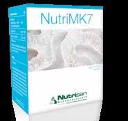 25 NutriMK7 Vitamine K en vitamine D dragen bij tot de instandhouding van normale botten. Vitamine D draagt bij tot normale bloedwaarden van calcium en tot de normale opname van calcium en fosfor.