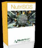 Broccolivariëteit met een hoog gehalte aan SGS (± 10 % SGS per capsule) Super kritische CO 2 extractie voor behoud van de actieve bestanddelen Dankzij het hoge SGS-gehalte kan NutriSGS geproduceerd