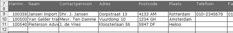 9. De klantgegevens staan nu in de 2007 versie Om te controleren of het kopiëren op de juiste manier is uitgevoerd, wordt bij projecten gecontroleerd of de klanten erin staan. 10.