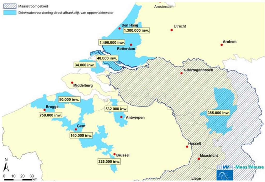 Vlaanderen: Zeer kwetsbaar voor toenemende droogte Door de hoge bevolkingsdichtheid: lage waterbeschikbaarheid: 1480 m 3