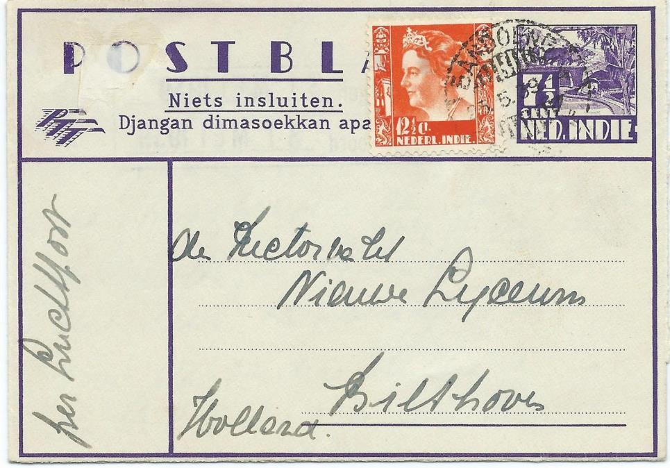 De afbeeldingen zijn zonder uitzondering verkleind om ervoor te zorgen de bladindeling zo optimaal mogelijk op orde te krijgen. Deze brief is verzonden vanuit Solok naar Amsterdam 29-10-1924.