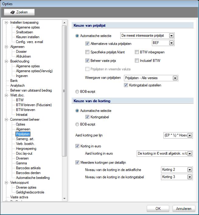 Deel 6 -Combinaties van kortingen Installatie Dit gedeelte bespreekt de instellingen die nodig zijn om gebruik te maken van meerdere kortingen per detaillijn van een document.