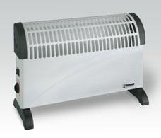 Convectors IP24 CK1500 Capaciteit / Heat output W 650-850 - 1500 Koude-lucht-ventilator / Fresh-air-fan - Omvalbeveiliging / Tip-over switch - Omkasting / House metaal&plastic /