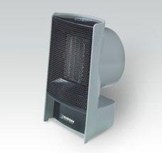 KERAMISCHE KACHELS CERAMIC HEATERS Safe-t-Heater Mini500 Capaciteit / Heat output W 500 Element / Element PTC Koude-lucht-ventilator / Fresh-air-fan - &metalen grill / plastic&metal grill Afmetingen