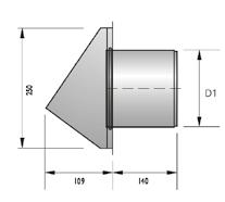 VENTILATIEDOORVOEREN EN -KANALEN Muurrooster Kleur D1 Ø125 mm D1 Ø150 mm D1 Ø160 mm D1 Ø180 mm Zwart 40 048 06 02 40 045 27 20 40 048 06 06 40 045 27 21 Wit 40 048 06 03 40 045 27 24 40 048 06 07 40