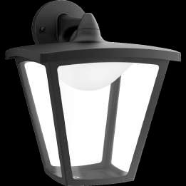 Buiten Cottage wall lantern black Lichtbron: LED - 1x 5,5 W incl. 430 lm Afmetingen: L219 D250 H283 Kenmerken: Klasse I, IP44, 15.