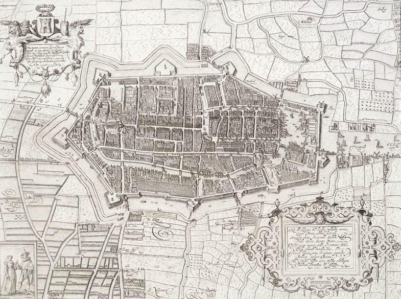 Vestingwerken Alkmaar opgetekend door Cornelis Drebbel 1597. Spaans beleg 1573 Toen de Spanjaarden in augustus 1573 onze stad belegerden was de nieuwe vesting nog niet klaar.