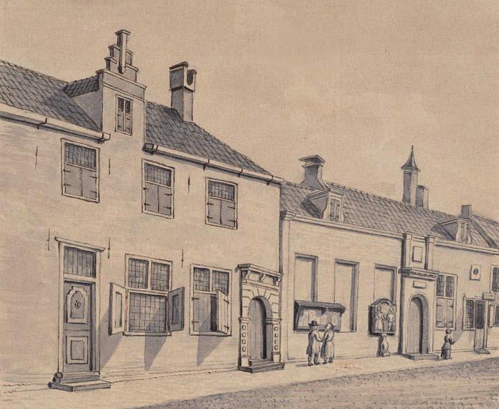 Harry de Raad Afb. 5. De binnenplaats van het Burgerwees- en Huisarmenhuis naar het zuiden gezien. Links de voormalige kloosterkapel. Tekening door J.A. Crescent, 1789. Afb. 8.