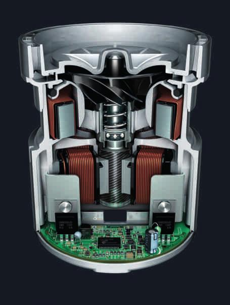 De digitale V4-motor van Dyson is anders. De motor is compact en krachtig.
