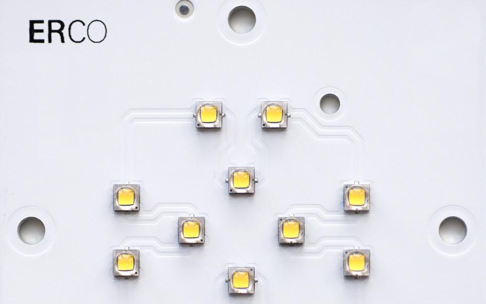 Plafondopbouwarmaturen LED-modules Optimale planning met ERCO: de hoogste LED-kwaliteit ERCO koopt de LED s in bij vooraanstaande producenten.