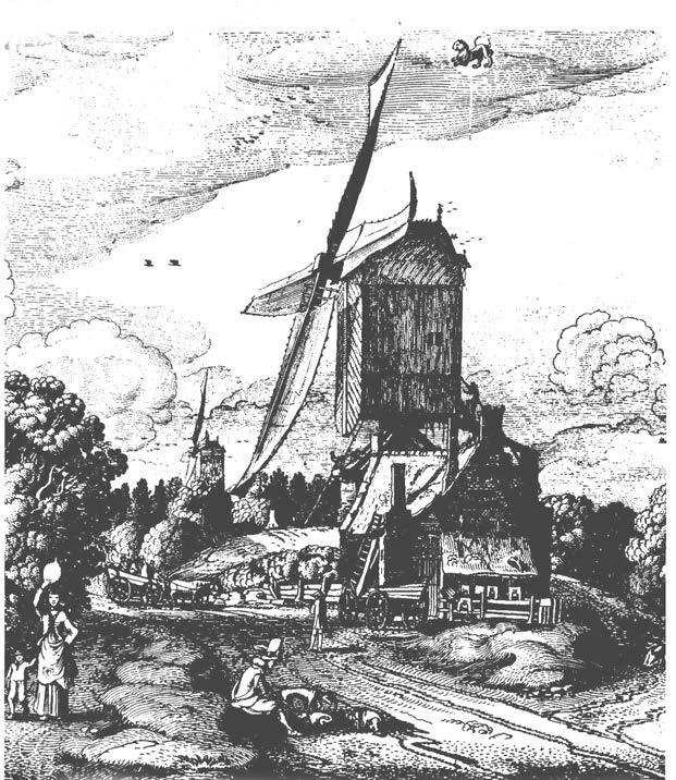 5.1 DE STANDERDMOLEN 5.1.1 Inleiding De standerdmolen is het oudste type verticale windmolen in West Europa, zeer waarschijnlijk ontstaan in de tweede helft van de 12 e eeuw in Noord-Frankrijk,