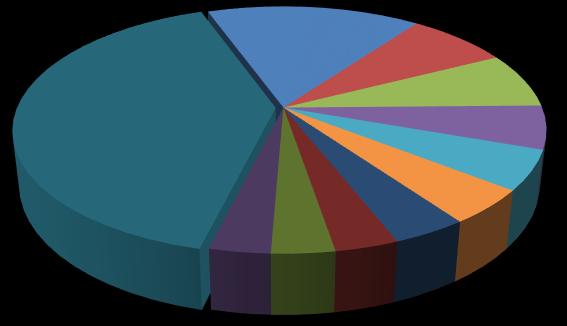 344 2 Afghanistan 120 3 Palestina 104 4 Congo DR 101 5 Irak 94 6 Georgië 89 7 Guinee 80 8 Albanië 62 9 Rusland 57 10 Turkije 50 Andere nationaliteiten 656 Andere nationaliteiten 37% Turkije 3% Syrië