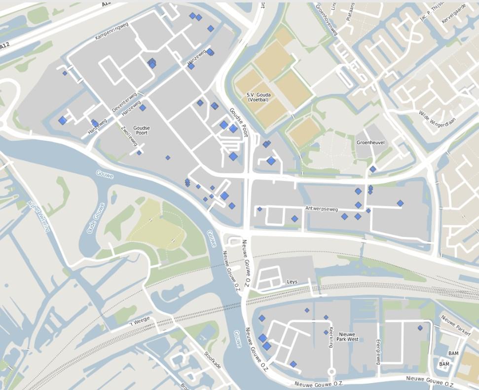 Aanpak leegstand in Gouda Fase 1: Analyse Gemeente heeft eigen database leegstand ontwikkeld op