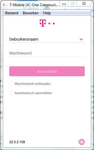 6 T-Mobile UC One Communicator gebruiken Als je inlogt op de T-Mobile UC One Communicator, dan maak je verbinding met