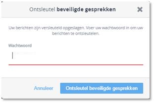 2. Vervolgens opent een pop-up met het verzoek uw gesprekken te ontsleutelen.