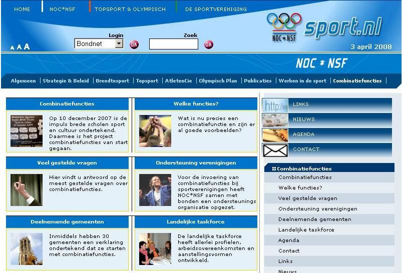 Vragen en meer informatie www.sport.nl/combinatiefuncties www.