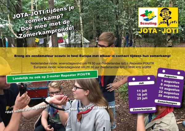 JOTA-JOTI in de zomer Kom in contact met andere scouts via de radio, deel jullie kampavonturen en maak lol via de zender!