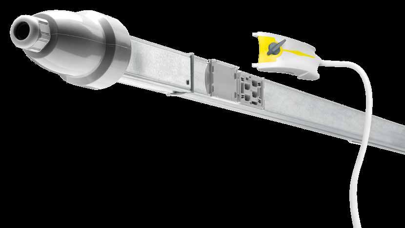 LBPLUS DATA Het railkokersysteem voor lighting management LBplus data, de railkoker ontworpen voor distributie en verlichting in de utiliteit, met een geïntegreerde bus die kan worden gebruikt voor