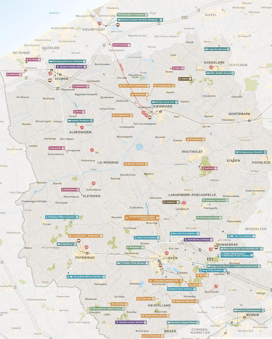 Westfront Monitor bezoekerscijfers WOI-sites Westhoek Dodengang Mus. a/d IJzer D.