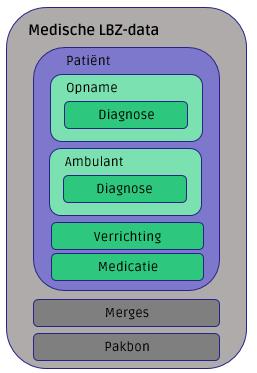 4 Toelichting op aanlevering medische LBZ-data In de medische LBZ-data staan zorgmomenten (opnamen en ambulante contacten) inclusief diagnosen en verrichtingen centraal.