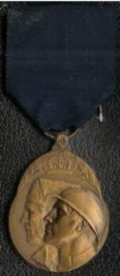 Medaille van den strijder-vrijwilliger Deze medaille werd toegekend aan Belgische of buitenlandse burgers die zich vrijwillig aanmeldden om in de Belgische strijdkrachten te dienen en welke