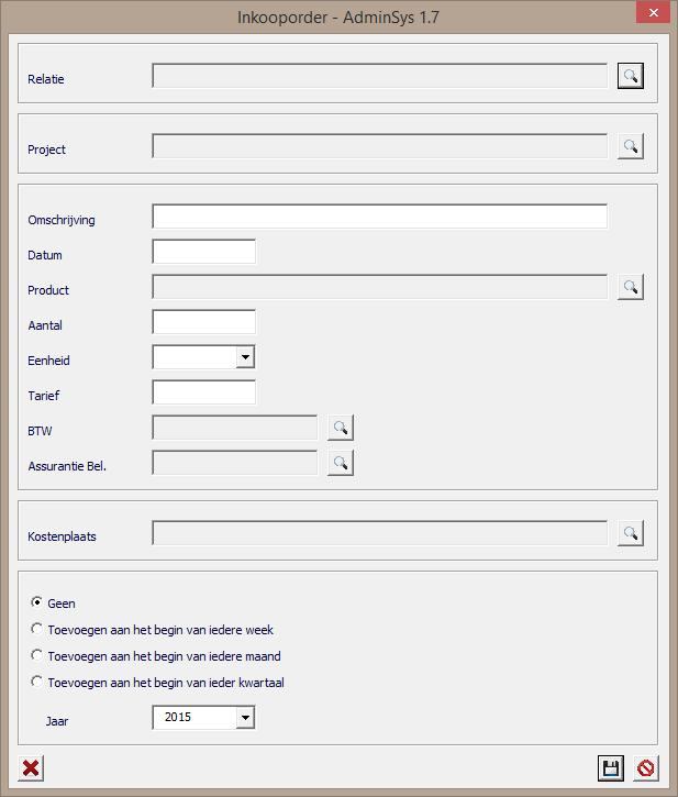 In de toolbar kunnen in de diverse overzicht schermen boven de lijst met items filters worden ingesteld. 5.