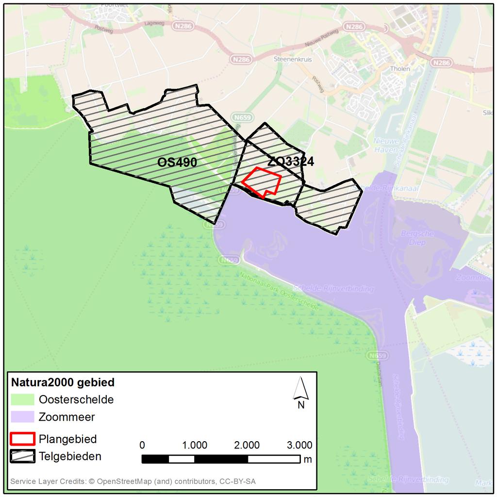 3 Plangebied en Natura 2000-gebieden Het plangebied zelf ligt niet in een Natura 2000-gebied.