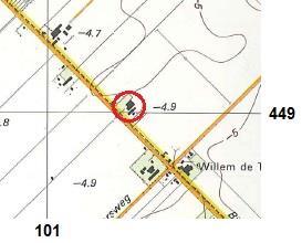 3 Locatiebeschrijving 3.1 Huidige situatie Het plangebied ligt in de kilometervakken met de Amersfoortse coördinaten: 101-448 en 101-449.