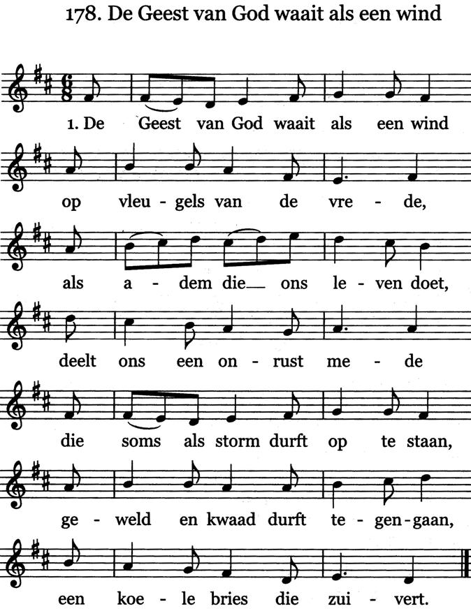 Collecten (tijdens voorspel slotlied) Rode zak: Diaconie, Kerk in Aktie, project: vreedzame samenleving Guatemala Blauwe zak: Koorkerkgemeenschap We zingen staande ons slotlied lied 691 (TT 178) 2.