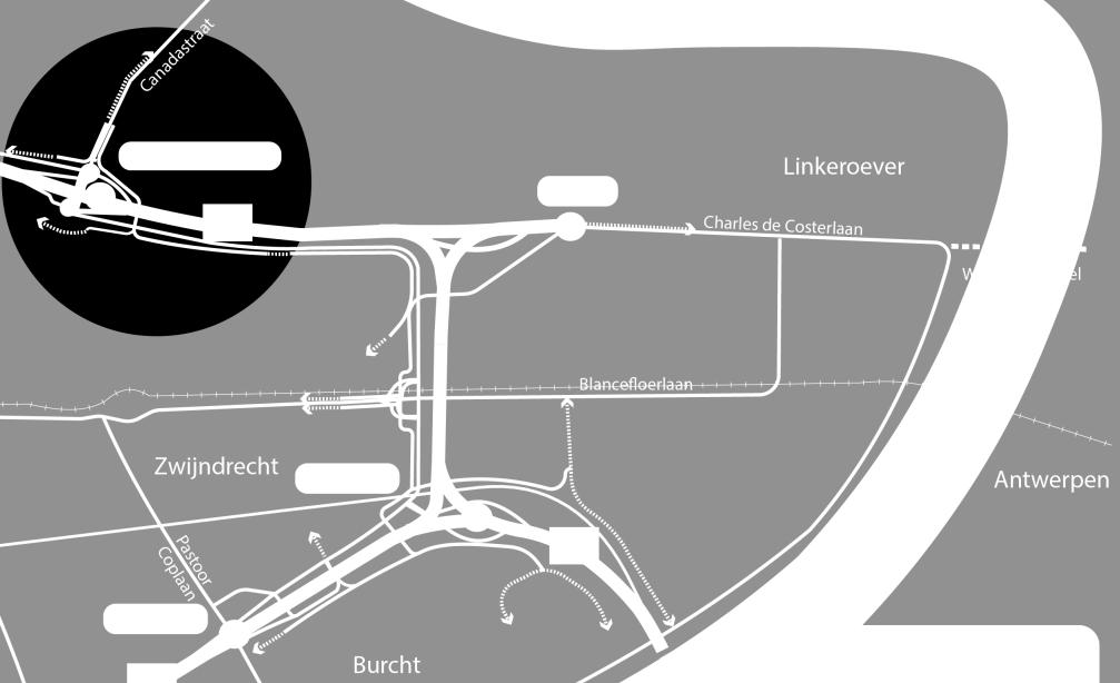 Fietsbrug over E34 - fietstunnel onder Canadastraat Fietspad