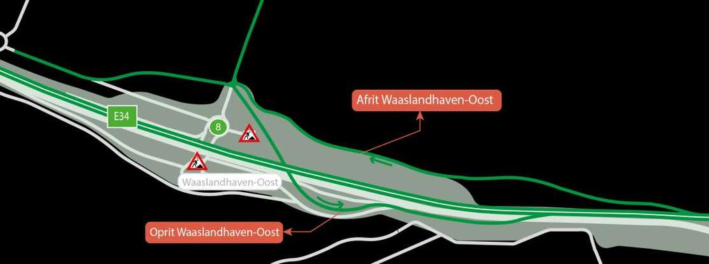 Waaslandhaven-Oost blijft open voor verkeer van/naar Antwerpen E34 op versmalde