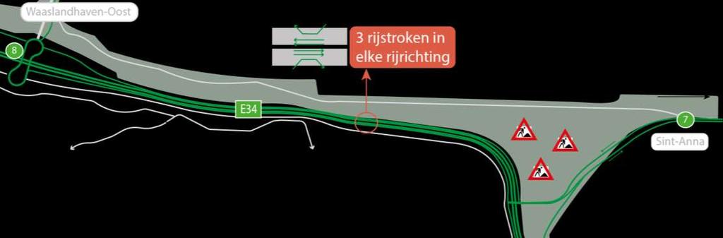 Verbinding E34 Charles de Costerlaan Waaslandtunnel blijft open Omleiding maakt gebruik van fundering toekomstige