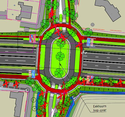 Bomen Herplant, waar mogelijk verdiepte liggingen tijdelijke verkeersmaatregelen Ecopassage en