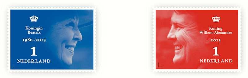 NIEUWE UITGIFTEN KONINKLIJKE TWEELUIK Jongstleden 8 februari 2013 onthulde PostNL het Koninklijke tweeluik, een mapje dat naast vijf postzegels van de Koningin en vijf postzegels van de Koning ook