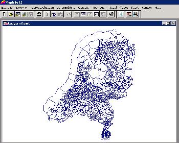 De betreffende WMS server/laag/lagen worden nu in MapInfo geopend.