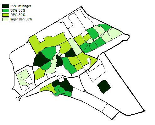 De Stemmen geteld 2.2 Opkomst stadsdelen Figuur 3.
