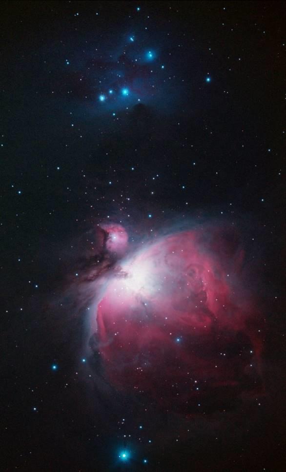 Kiekjes De Orionnevel (M42-M43) is ongetwijfeld het pronkstuk van de noordelijke sterrenhemel tijdens de wintermaanden januari en februari.
