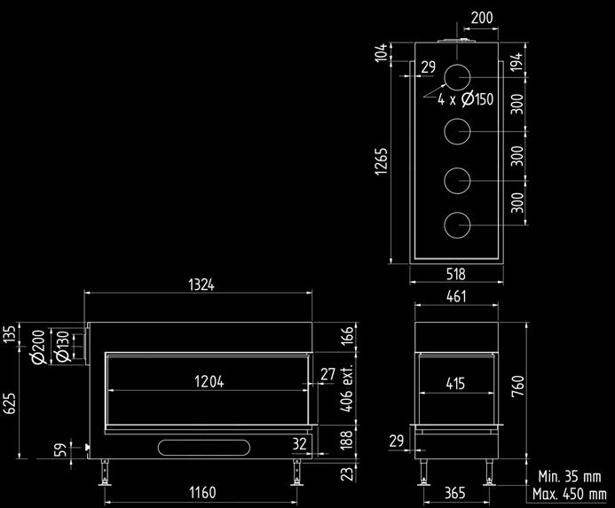 Luna 1300 RD Diamond *3-9,5 kw rendement / rendement 82 %