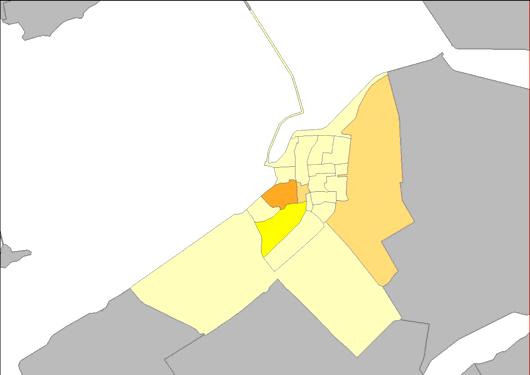 152 / 157 TNO-rapport TNO-034-DTM-2009-03806 Figuur 3.31.1: Sloop van woningen per pc4-gebied in Lelystad,.