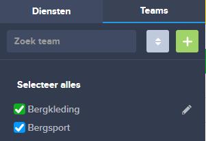 5. Teams beheren Teams zijn een belangrijk onderdeel binnen het systeem. Hiermee kan een vestiging of afdeling worden opgesplitst binnen één werkrooster.