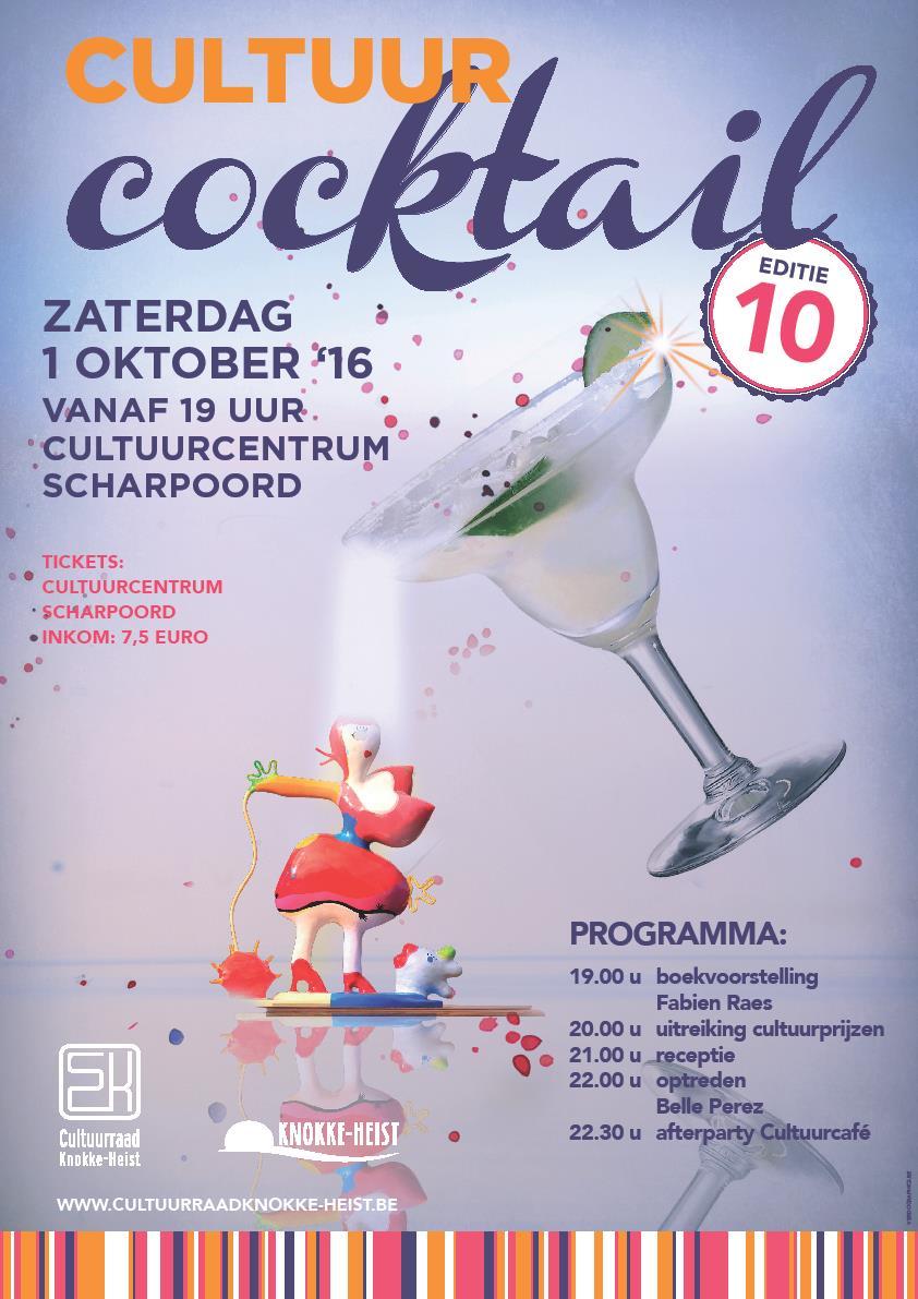 Cultuurcocktail@Knokke-Heist De Cultuurraad pakte dit jaar opnieuw uit met een fijn cultureel evenement.