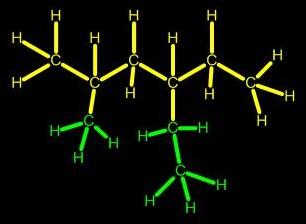 Telwoorden worden niet meegerekend! Dus ethyl komt voor dimethyl. Voorbeeld: 1. Zoek de langste hoofdketen --> 6 C-atomen =hexaan. 2. Benoem de zijgroepen --> 1 methylgroep, en 1 ethylgroep. 3.