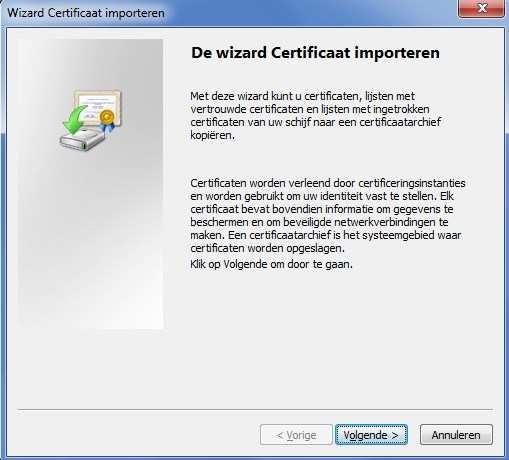 2.2 HDN Certificaat installeren Voor het installeren van het certificaat in de browser volgt u de onderstaande