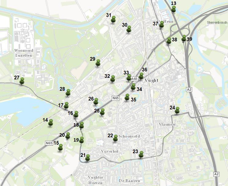 Vught Verkeersintensiteiten (locaties