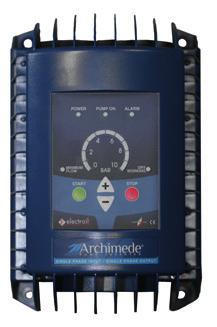"Archimede" pump Inverter Up to 40 % energy saving! Beschrijving Description Elektronische regelaar voor automatische werking van pompen op constante druk. Wandbevestiging.