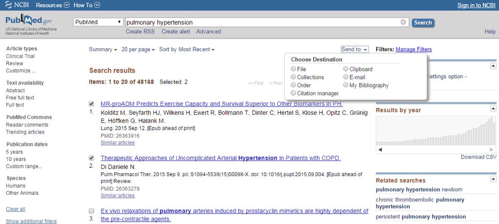 referenties: PubMed: Send to > File > Format: MEDLINE >