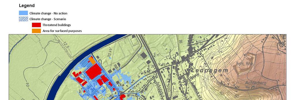 Protectie 3 GOG s + Preventie deel 1 Bouwstop T100 Toestand 2050 No-Action: - Bedreigde gebouwen 330 - Min.