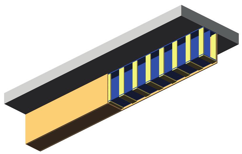 DETAILTEKENING LIGGERBEKLEDING 18 mm ORYX board stroken, 100 mm breed, h.