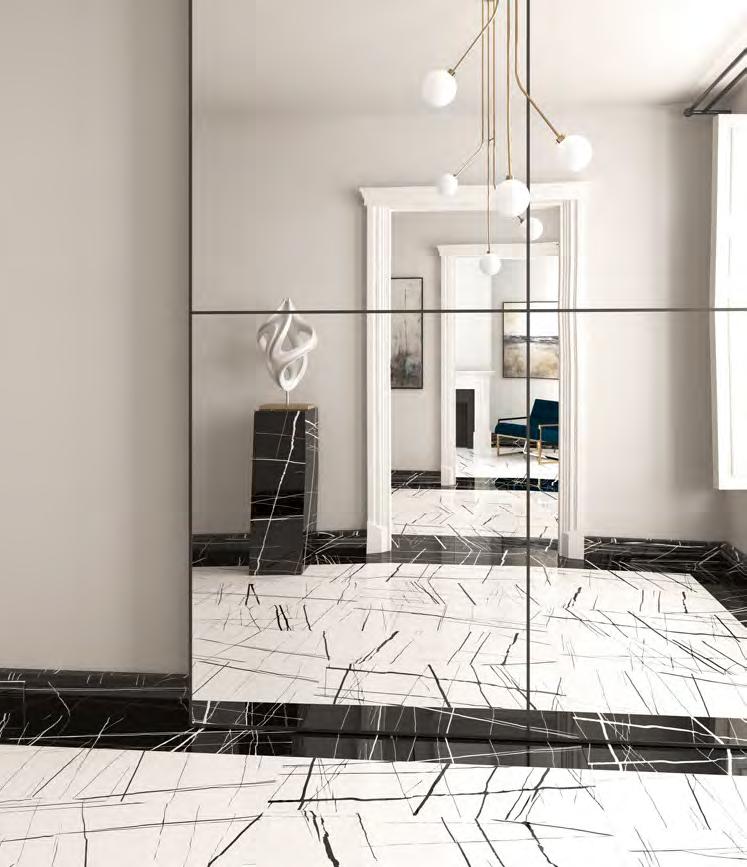 PERS - PRESSE NIEUW-NOUVEAU Batibouw 2018 Drawing marble Abstractie als concept Drawing Marble... Deze collectie is echt een kunstige interpretatie van een klassieke carrara-marmer.